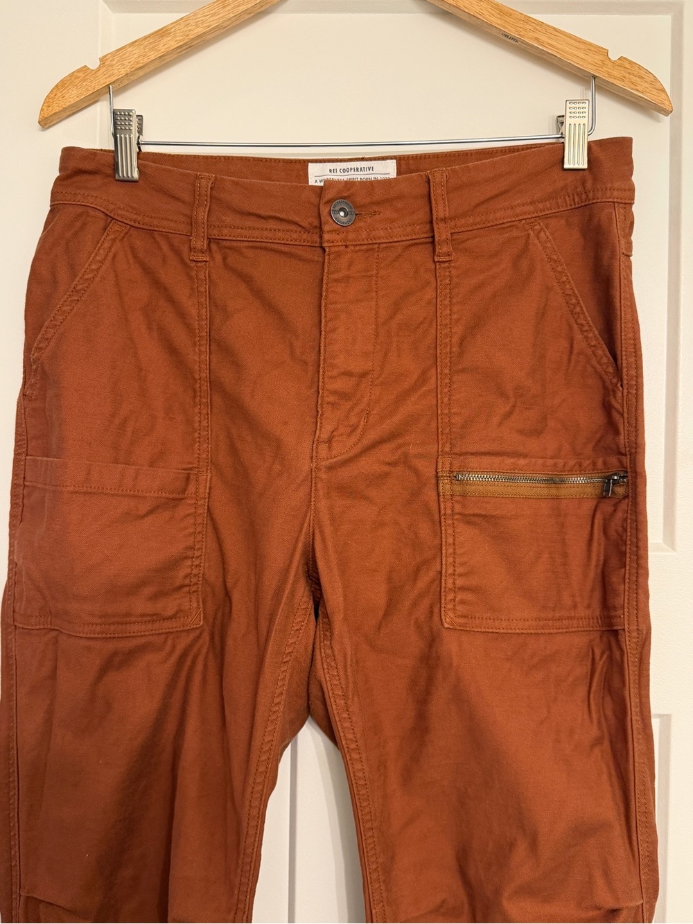 REI Co-op Trailsmith Jogger Pants Women's Size 10 Rust Cargo Hiking Utility